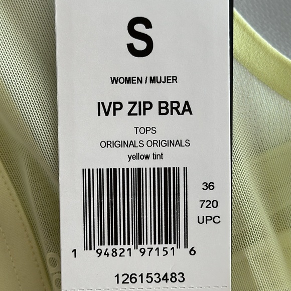 Adidas x Ivy Park - Drip 2 | Medium Support Zip Bra, Yellow Tint - Picture 10 of 10